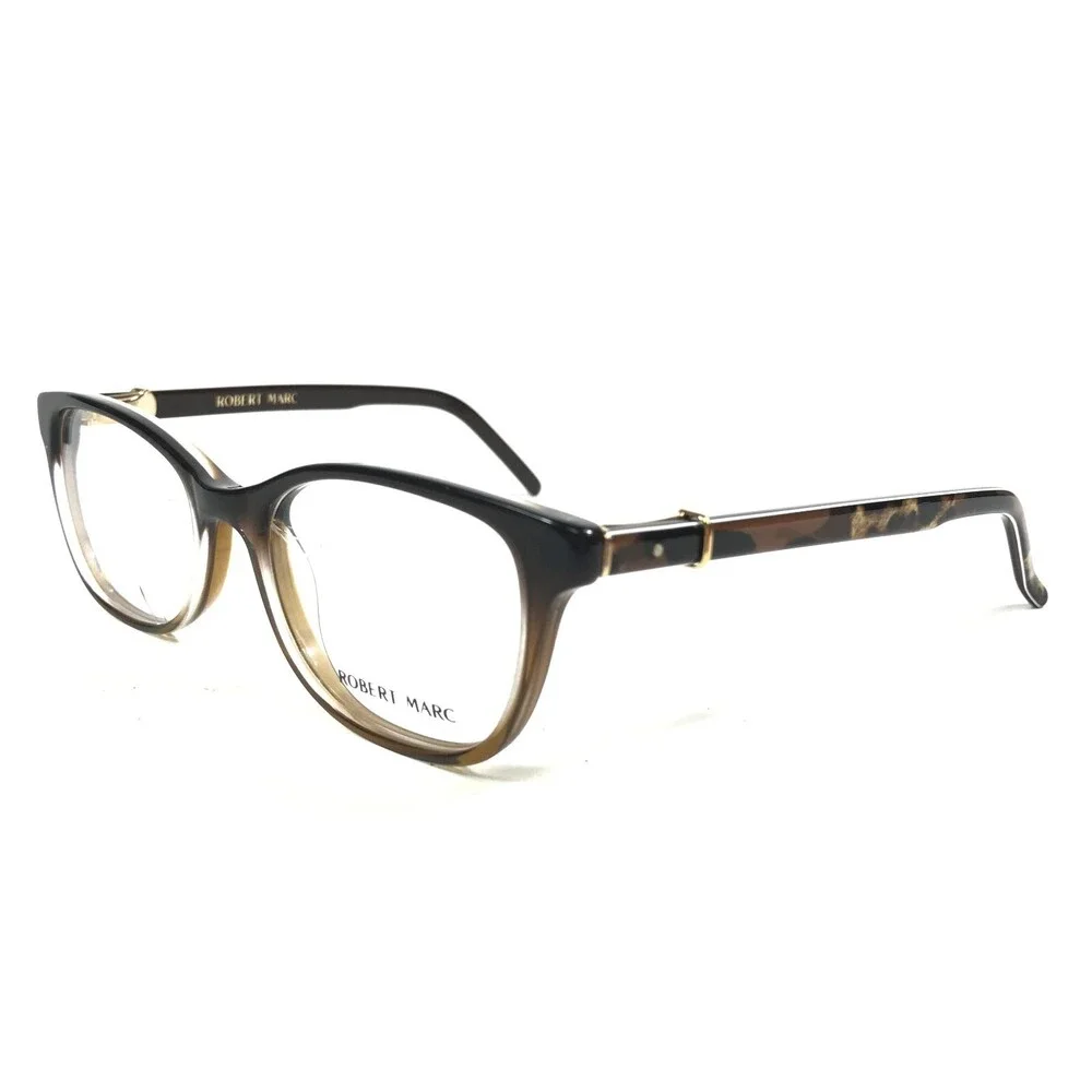 Robert Marc Eyeglasses Frames OCELOT-BCS Black Brown Square Horn Rim 47-18-135
